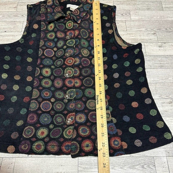 Christopher & Banks | Funky Multicolor Circles Print Vest | Large - Picture 10 of 12